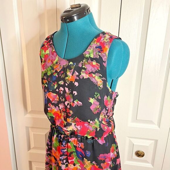 W118 Walter Baker NWT Floral Marble Sleeveless Sheer Racerback Lined Maxi Dress - Picture 5 of 15